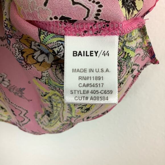 Bailey 44 Tune In Pink Floral Off The Shoulder Top Small - Picture 6 of 7